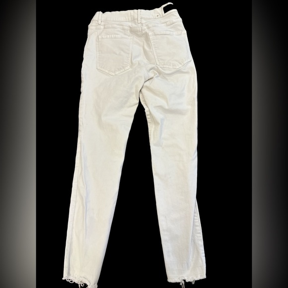 Garage Jeans Junior Sz‎ 7 White Skinny High Rise Excellent Inseam 28 - Picture 2 of 4